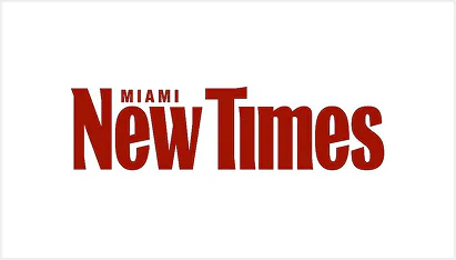 Miami New Times logo with the word 'Miami' in smaller uppercase letters above the larger, bold 'New Times' text in red.